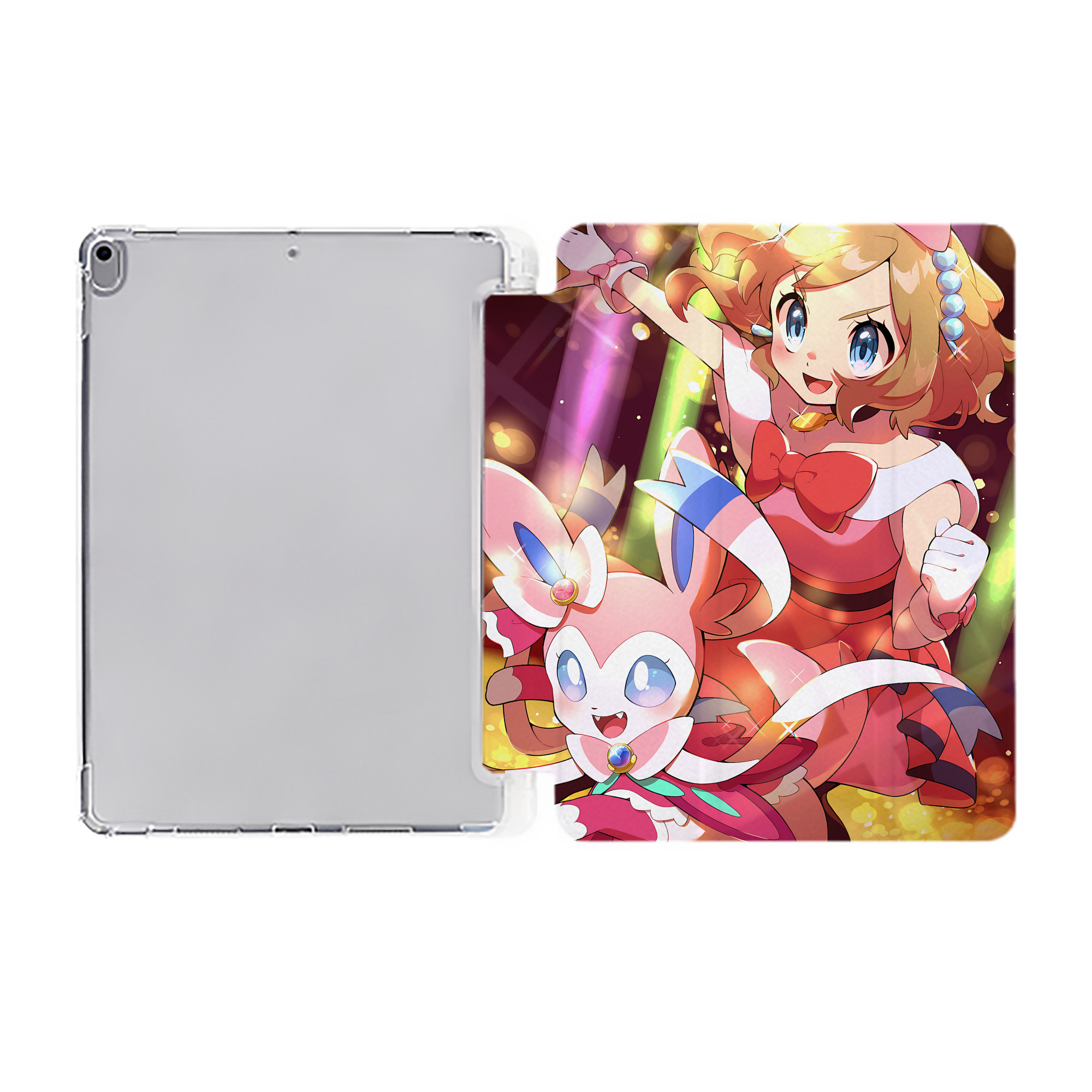 （画像用） ポケットモンスター Pokémon IPad ケース ペン収納付き 三つ折りスタンド PUレザー×シリコン 対応機種9.5/10.5/10.9インチ